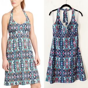 NWOT Athleta Pack Everywhere Halter Dress Ikat 4